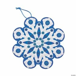 Outlet 🤩 Snowflake Glitter Mosaic Craft Kit- Makes 12 👍