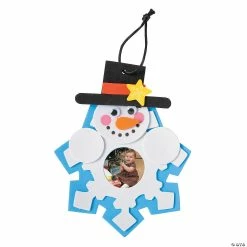 Buy ๐ Snowman & Snowflake Picture Frame ๐ Christmas Ornament Craft Kit - Makes 12 ๐