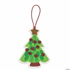 Brand new ⌛ Thumbprint 🎅 Christmas Tree Ornament Craft Kit - Makes 12 🎁