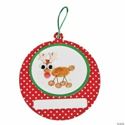 Deals ⭐ Thumbprint Reindeer 🎄 Christmas Ornament Craft Kit - Makes 48 ⌛