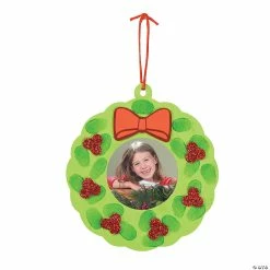 Hot Sale ⭐ Thumbprint Wreath Picture Frame 🎁 Christmas Ornament Craft Kit - Makes 12 💯