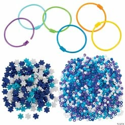 Cheap 🥰 Winter Pony Bead Bracelet Craft Kit – Makes 24 🛒